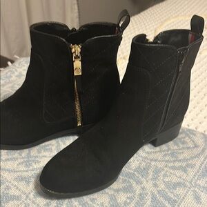 Black Quilted Ankle Boots
